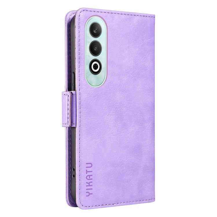 YIKATU YK-007 For OnePlus Nord CE4 5G Case PU Leather Litchi Texture Stand Magnetic Phone Cover - Purple