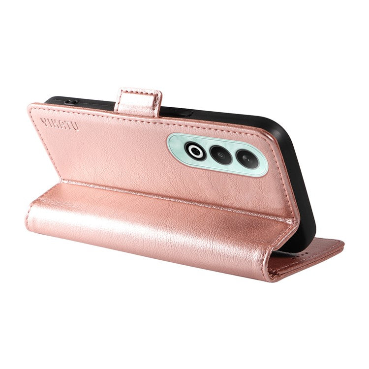 YIKATU YK-007 For OnePlus Nord CE4 5G Case PU Leather Litchi Texture Stand Magnetic Phone Cover - Rose Gold