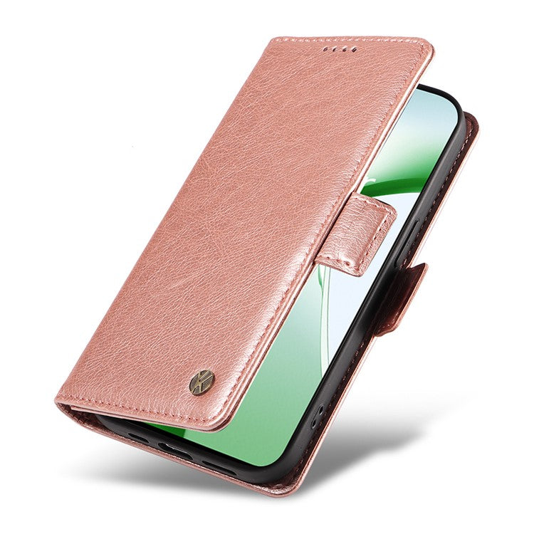 YIKATU YK-007 For OnePlus Nord CE4 5G Case PU Leather Litchi Texture Stand Magnetic Phone Cover - Rose Gold