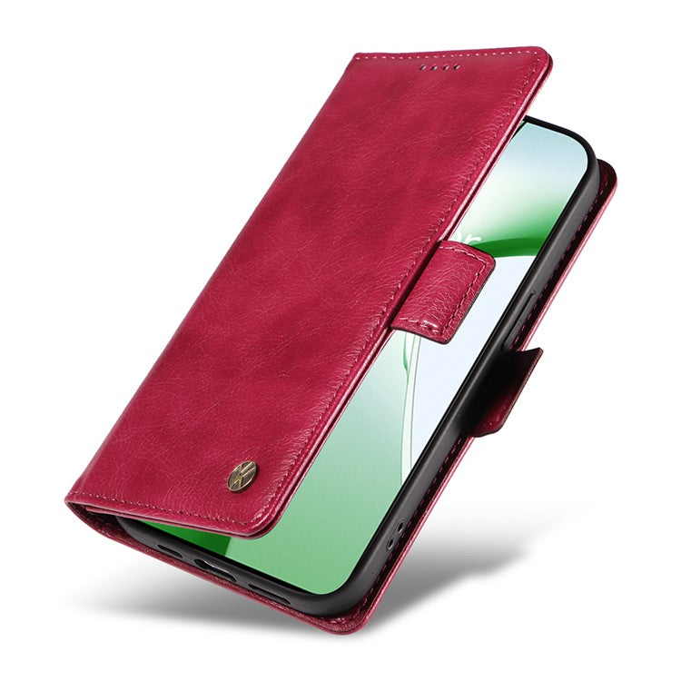 YIKATU YK-007 For OnePlus Nord CE4 5G Case PU Leather Litchi Texture Stand Magnetic Phone Cover - Wine Red