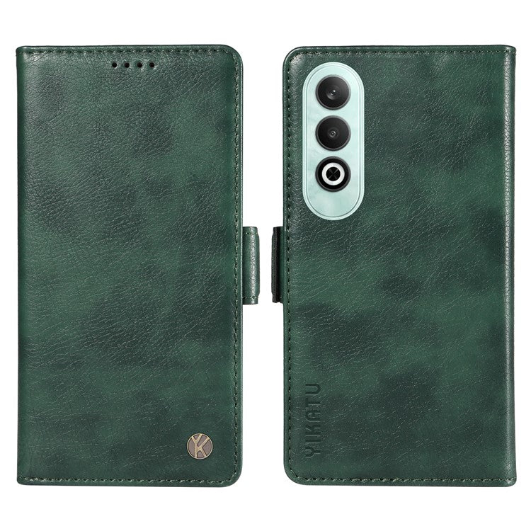 YIKATU YK-007 For OnePlus Nord CE4 5G Case PU Leather Litchi Texture Stand Magnetic Phone Cover - Green
