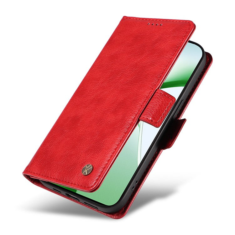 YIKATU YK-007 For OnePlus Nord CE4 5G Case PU Leather Litchi Texture Stand Magnetic Phone Cover - Red