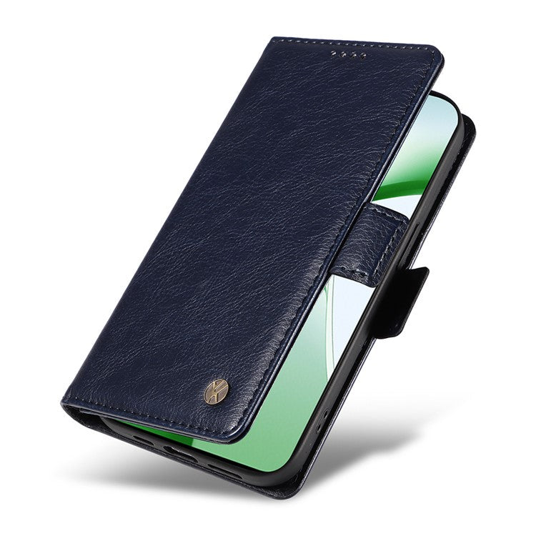 YIKATU YK-007 For OnePlus Nord CE4 5G Case PU Leather Litchi Texture Stand Magnetic Phone Cover - Navy Blue