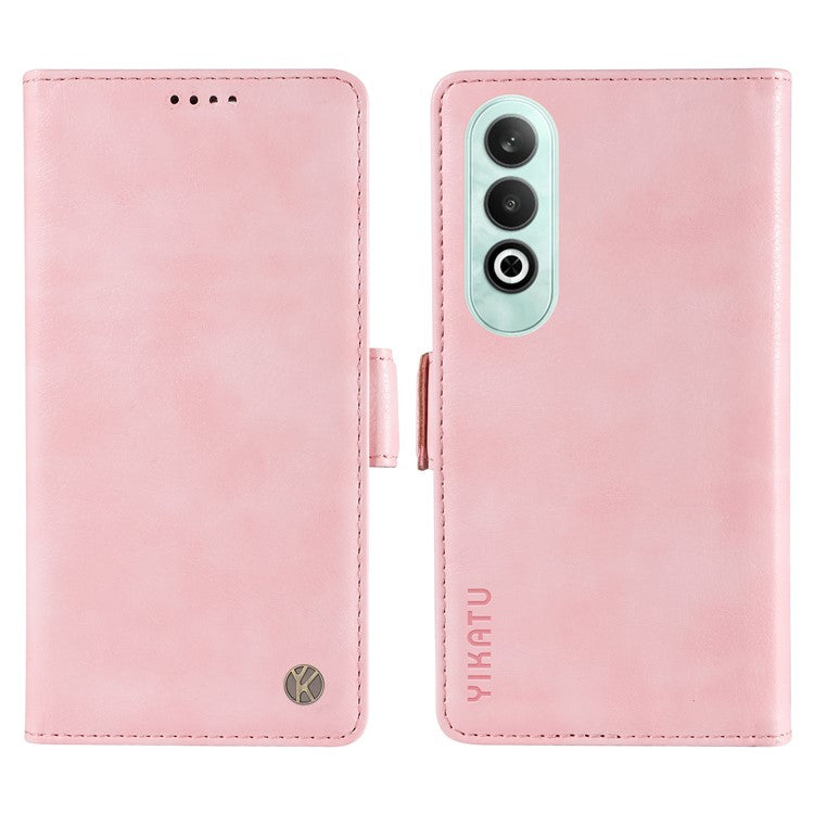 YIKATU YK-007 For OnePlus Nord CE4 5G Case PU Leather Litchi Texture Stand Magnetic Phone Cover - Pink