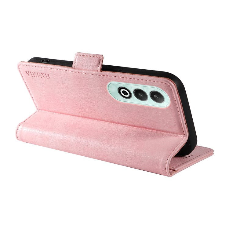 YIKATU YK-007 For OnePlus Nord CE4 5G Case PU Leather Litchi Texture Stand Magnetic Phone Cover - Pink