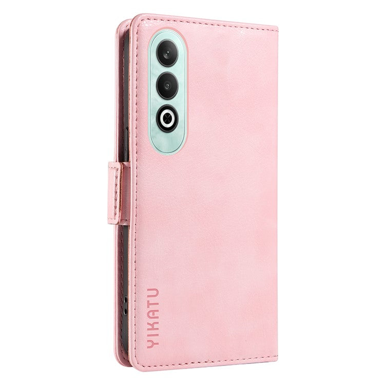 YIKATU YK-007 For OnePlus Nord CE4 5G Case PU Leather Litchi Texture Stand Magnetic Phone Cover - Pink