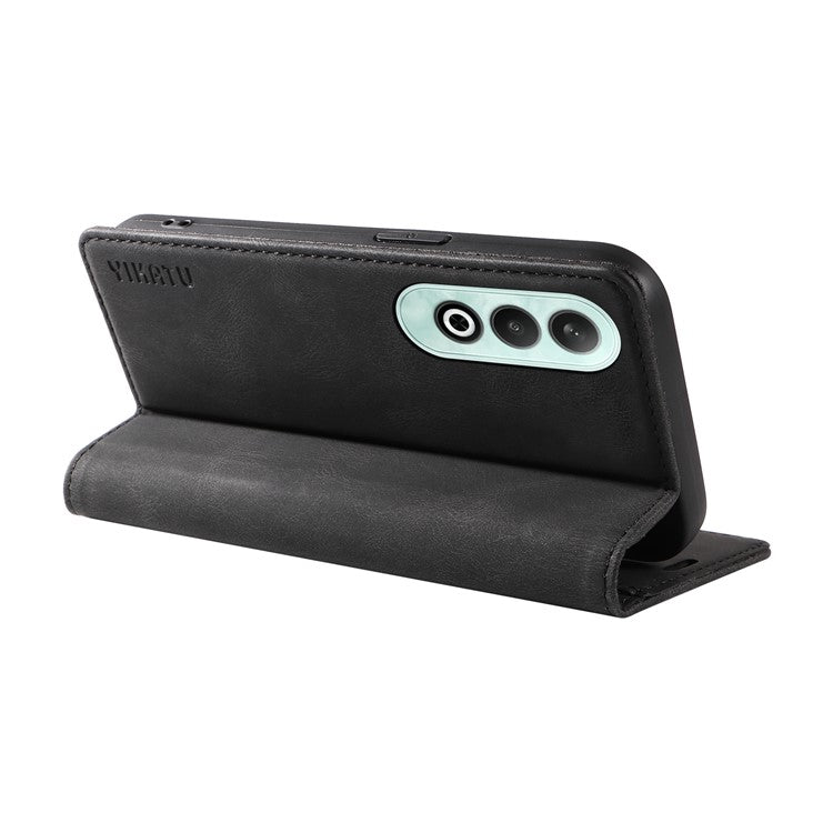 YIKATU YK-004 For OnePlus Nord CE4 5G Case PU Leather Card Slots Wallet Phone Cover - Black