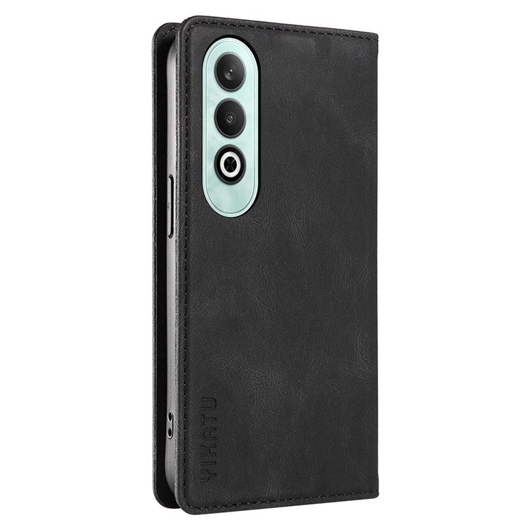 YIKATU YK-004 For OnePlus Nord CE4 5G Case PU Leather Card Slots Wallet Phone Cover - Black