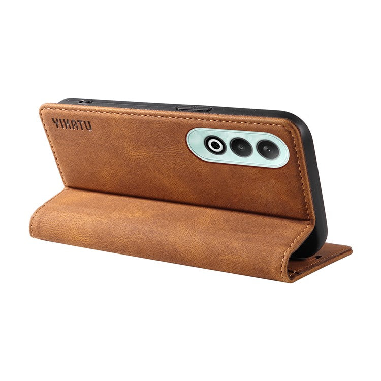 YIKATU YK-004 For OnePlus Nord CE4 5G Case PU Leather Card Slots Wallet Phone Cover - Brown