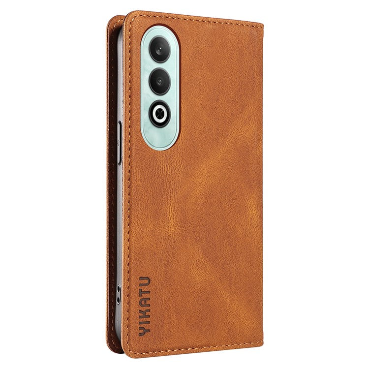 YIKATU YK-004 For OnePlus Nord CE4 5G Case PU Leather Card Slots Wallet Phone Cover - Brown