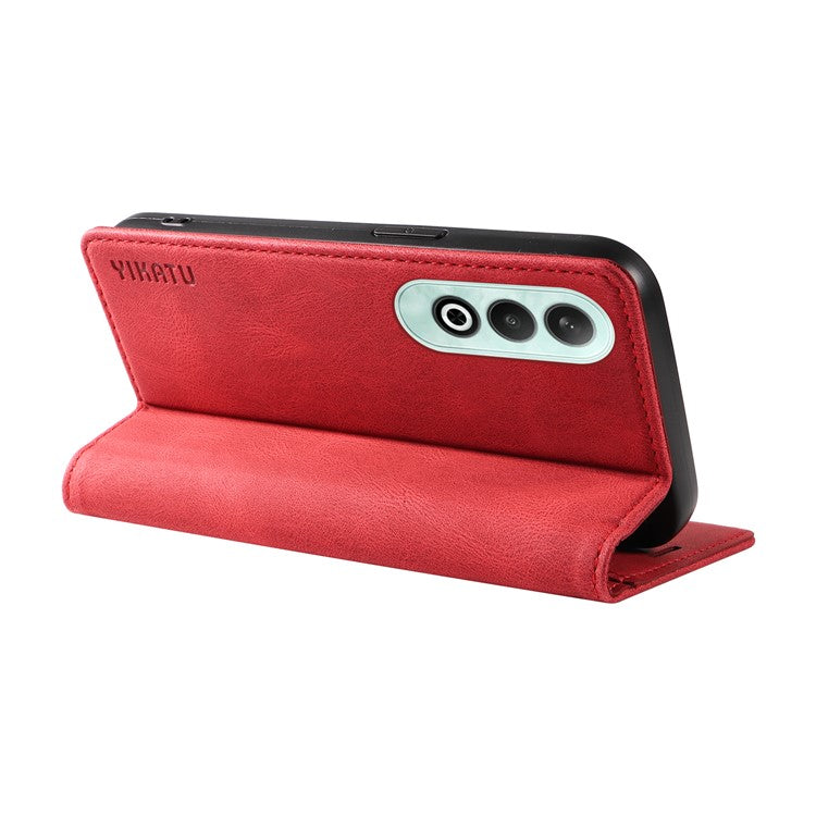 YIKATU YK-004 For OnePlus Nord CE4 5G Case PU Leather Card Slots Wallet Phone Cover - Red