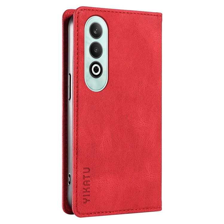 YIKATU YK-004 For OnePlus Nord CE4 5G Case PU Leather Card Slots Wallet Phone Cover - Red