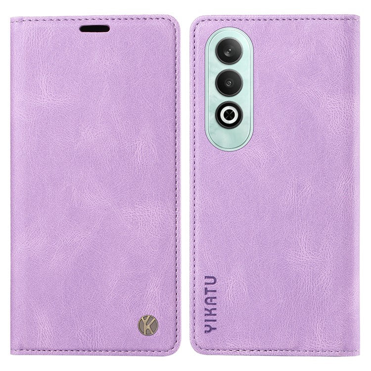 YIKATU YK-004 For OnePlus Nord CE4 5G Case PU Leather Card Slots Wallet Phone Cover - Purple
