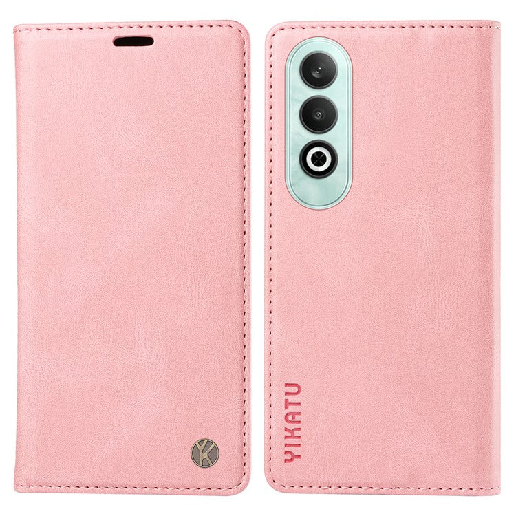 YIKATU YK-004 For OnePlus Nord CE4 5G Case PU Leather Card Slots Wallet Phone Cover - Pink