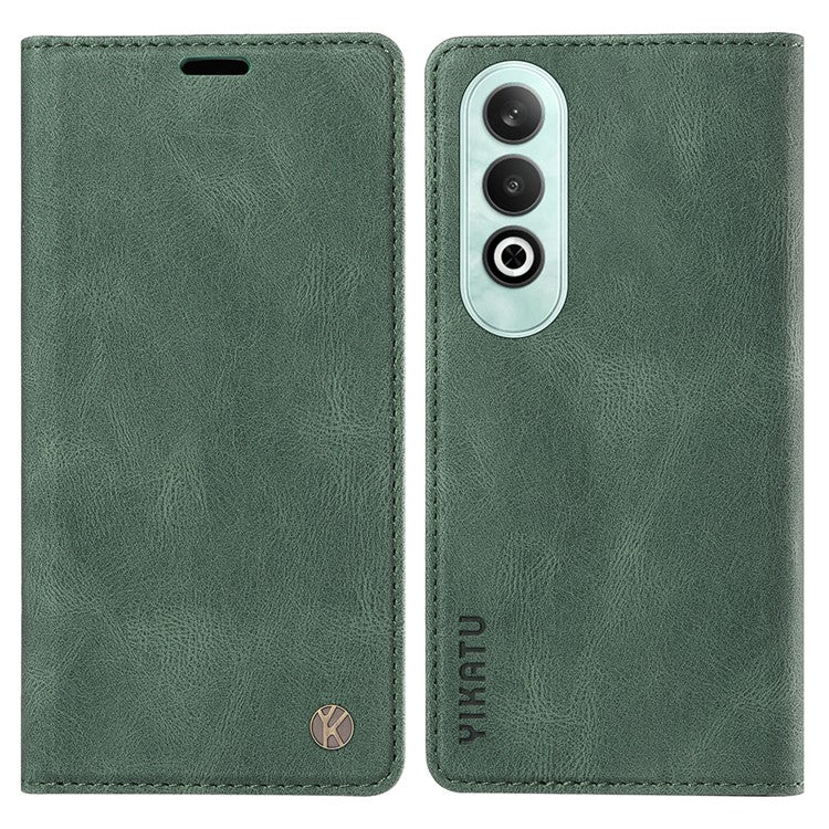 YIKATU YK-004 For OnePlus Nord CE4 5G Case PU Leather Card Slots Wallet Phone Cover - Green