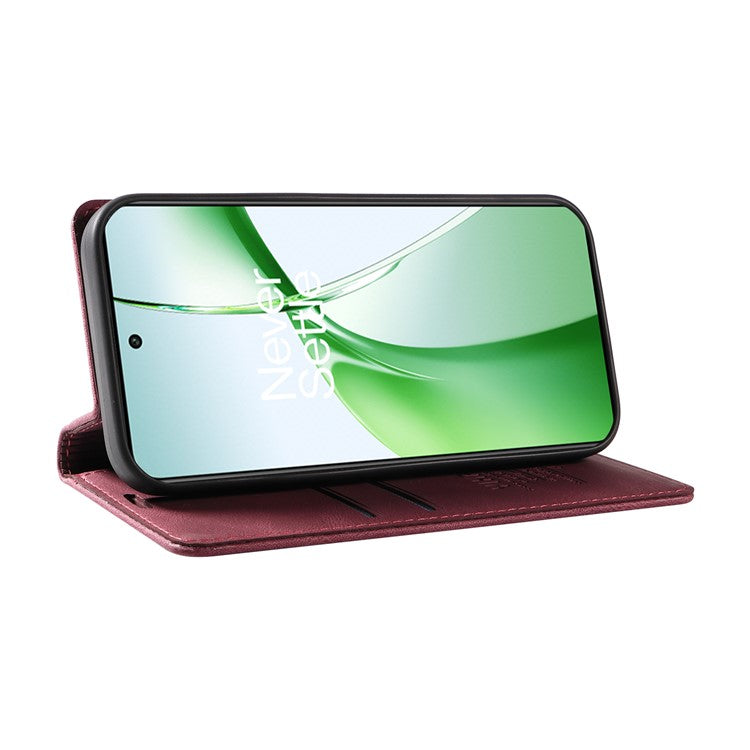 YIKATU YK-004 For OnePlus Nord CE4 5G Case PU Leather Card Slots Wallet Phone Cover - Wine Red