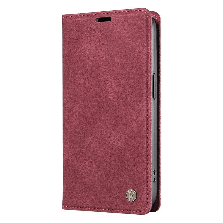 YIKATU YK-004 For OnePlus Nord CE4 5G Case PU Leather Card Slots Wallet Phone Cover - Wine Red