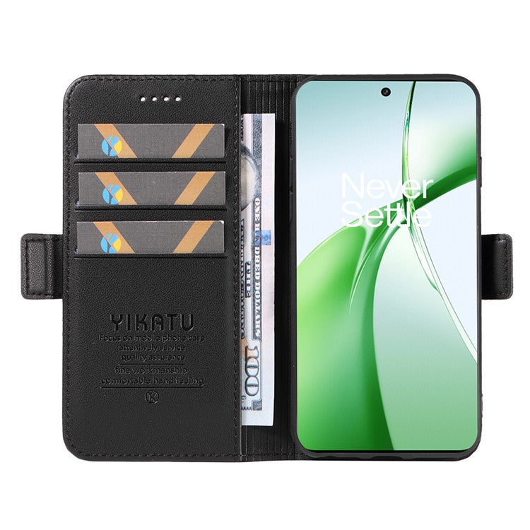 YIKATU YK-003 For OnePlus Nord CE4 5G Wallet Case Leather Phone Cover Wholesale - Black