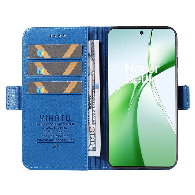 YIKATU YK-003 For OnePlus Nord CE4 5G Wallet Case Leather Phone Cover Wholesale - Sky Blue