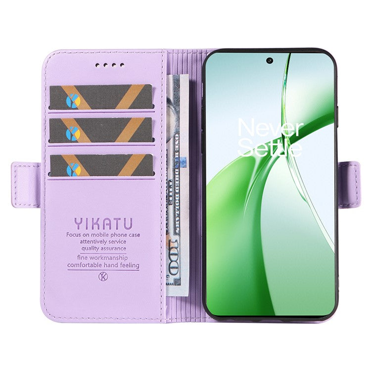 YIKATU YK-003 For OnePlus Nord CE4 5G Wallet Case Leather Phone Cover Wholesale - Light Purple