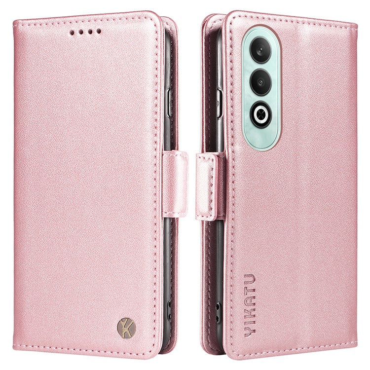 YIKATU YK-003 For OnePlus Nord CE4 5G Wallet Case Leather Phone Cover Wholesale - Rose Gold