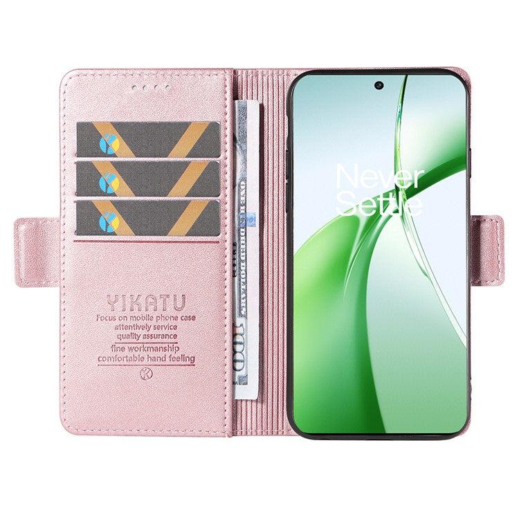 YIKATU YK-003 For OnePlus Nord CE4 5G Wallet Case Leather Phone Cover Wholesale - Rose Gold