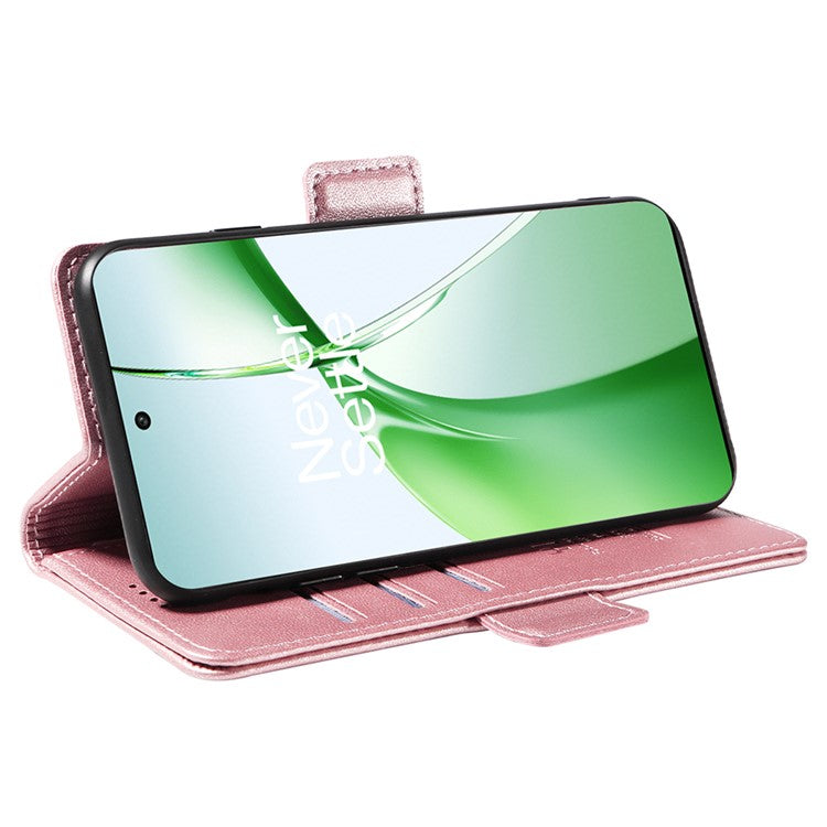 YIKATU YK-003 For OnePlus Nord CE4 5G Wallet Case Leather Phone Cover Wholesale - Rose Gold