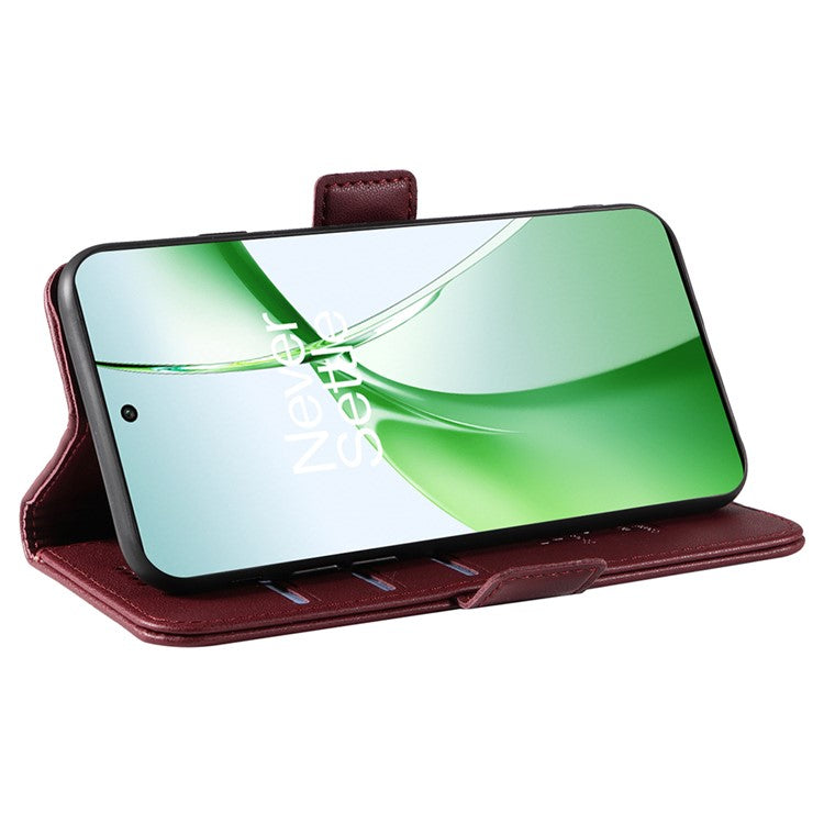 YIKATU YK-003 For OnePlus Nord CE4 5G Wallet Case Leather Phone Cover Wholesale - Wine Red