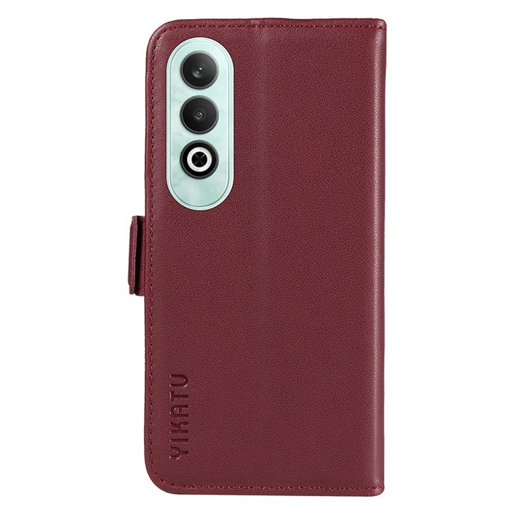 YIKATU YK-003 For OnePlus Nord CE4 5G Wallet Case Leather Phone Cover Wholesale - Wine Red