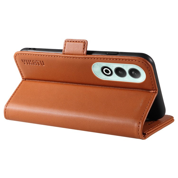 YIKATU YK-003 For OnePlus Nord CE4 5G Wallet Case Leather Phone Cover Wholesale - Brown