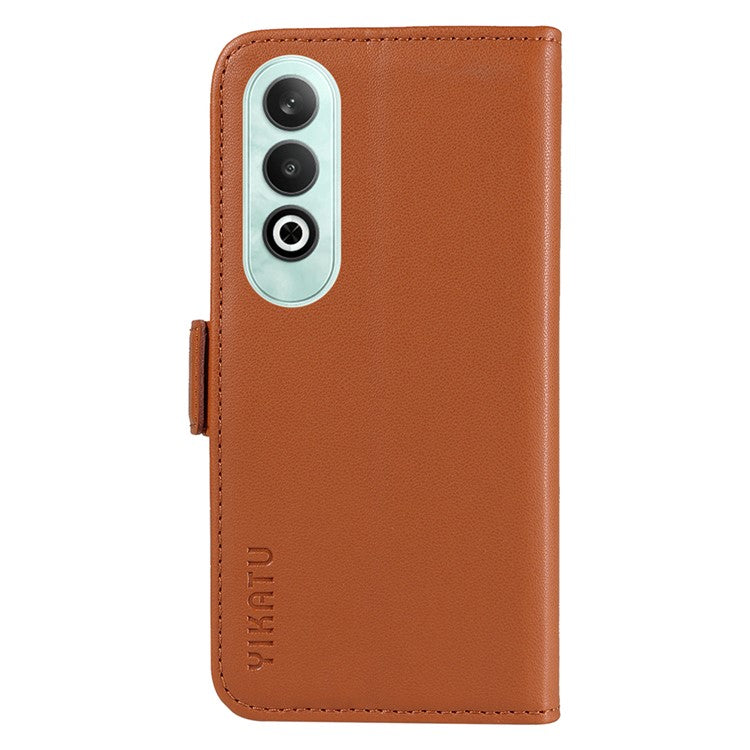 YIKATU YK-003 For OnePlus Nord CE4 5G Wallet Case Leather Phone Cover Wholesale - Brown