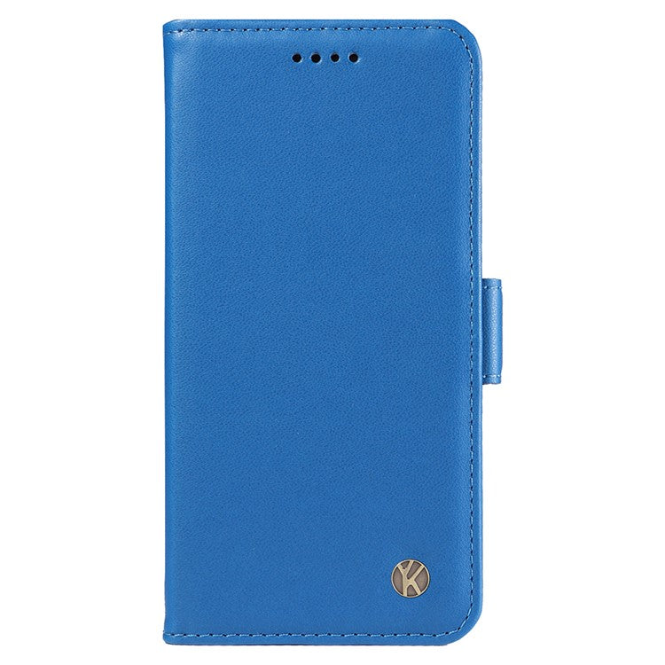 YIKATU YK-003 For iPhone 16e Case Leather Wallet Phone Cover Mobile Accessories Wholesale - Sky Blue