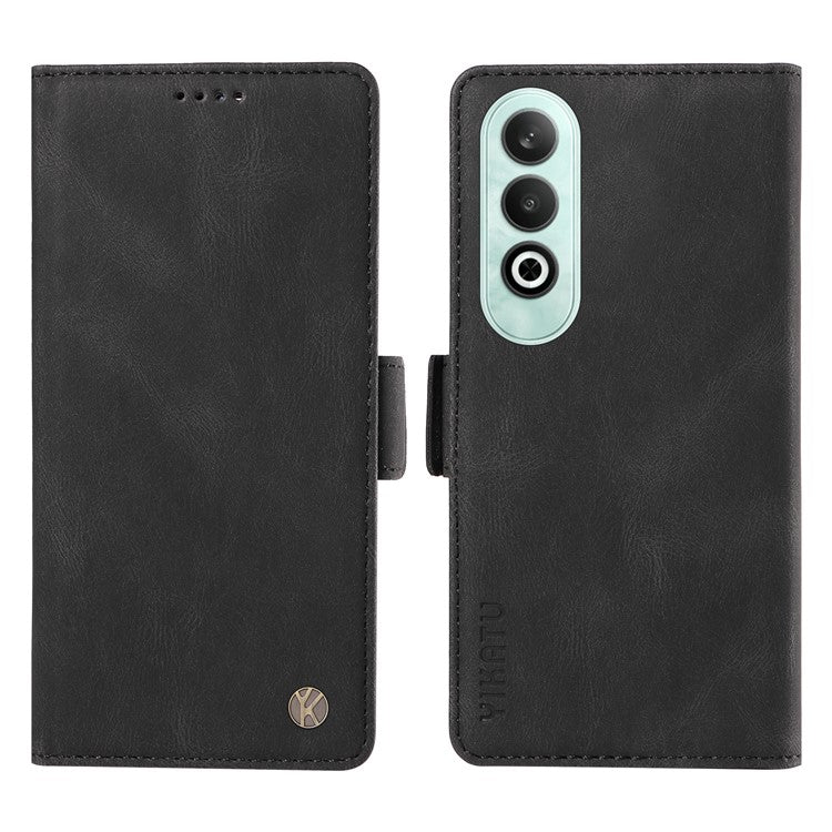 YIKATU YK-005 For OnePlus Nord CE4 5G Case Leather Folio Flip Stand Protective Phone Cover - Black