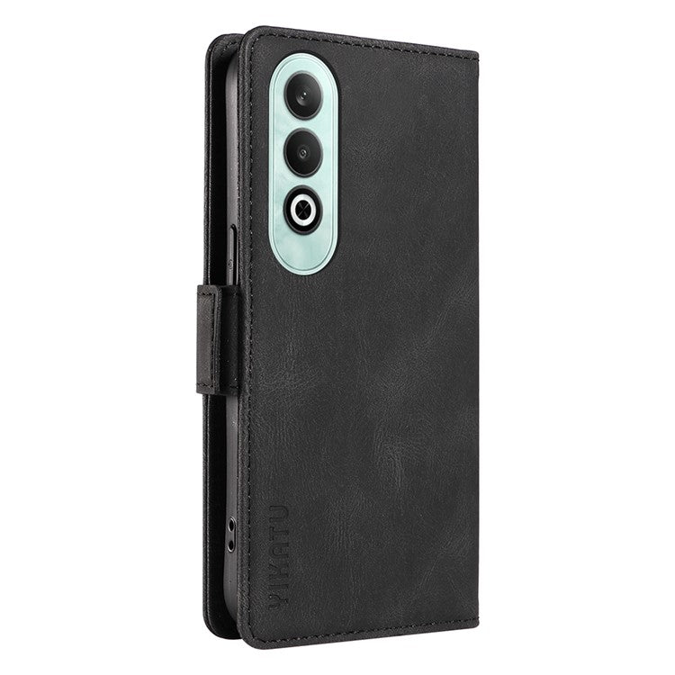 YIKATU YK-005 For OnePlus Nord CE4 5G Case Leather Folio Flip Stand Protective Phone Cover - Black