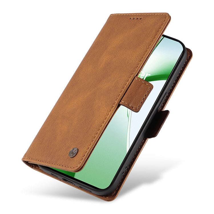 YIKATU YK-005 For OnePlus Nord CE4 5G Case Leather Folio Flip Stand Protective Phone Cover - Brown