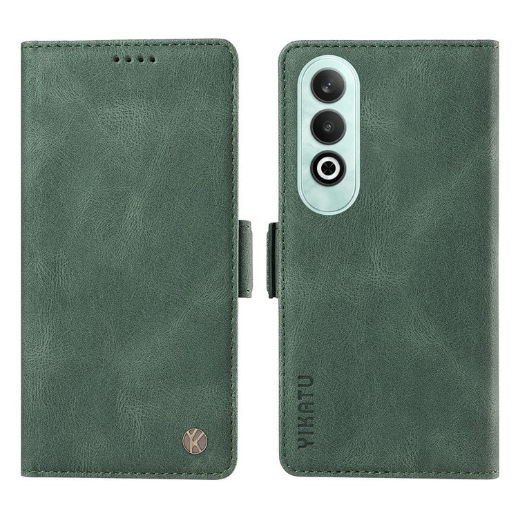 YIKATU YK-005 For OnePlus Nord CE4 5G Case Leather Folio Flip Stand Protective Phone Cover - Green