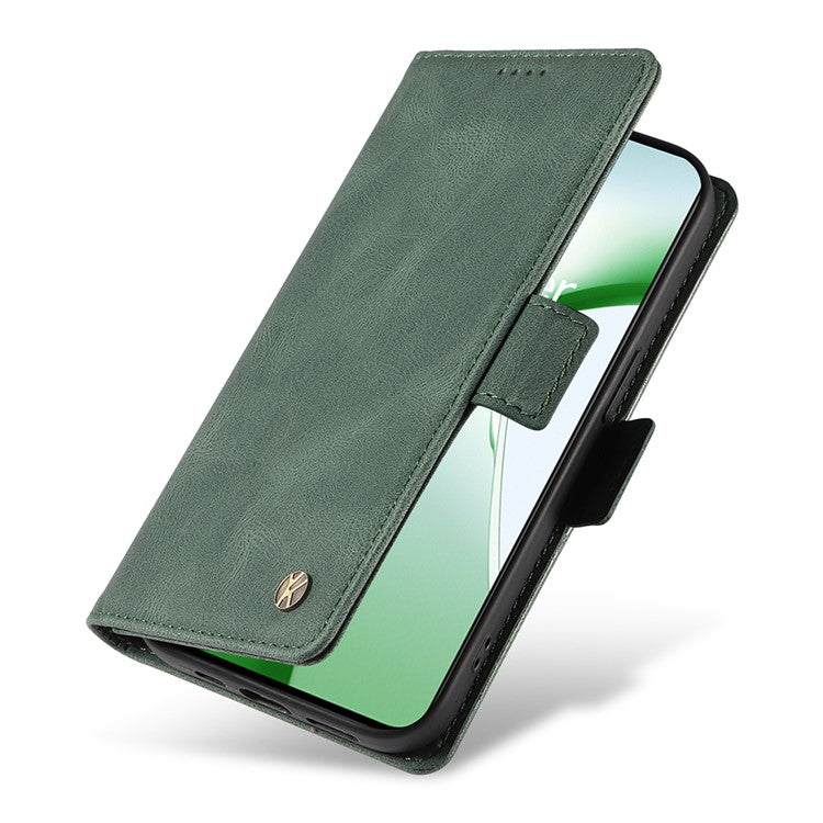 YIKATU YK-005 For OnePlus Nord CE4 5G Case Leather Folio Flip Stand Protective Phone Cover - Green
