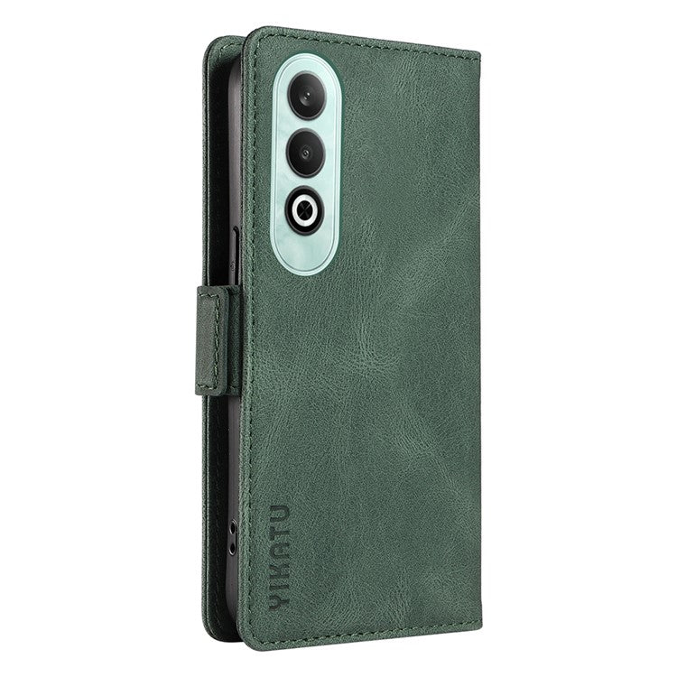 YIKATU YK-005 For OnePlus Nord CE4 5G Case Leather Folio Flip Stand Protective Phone Cover - Green