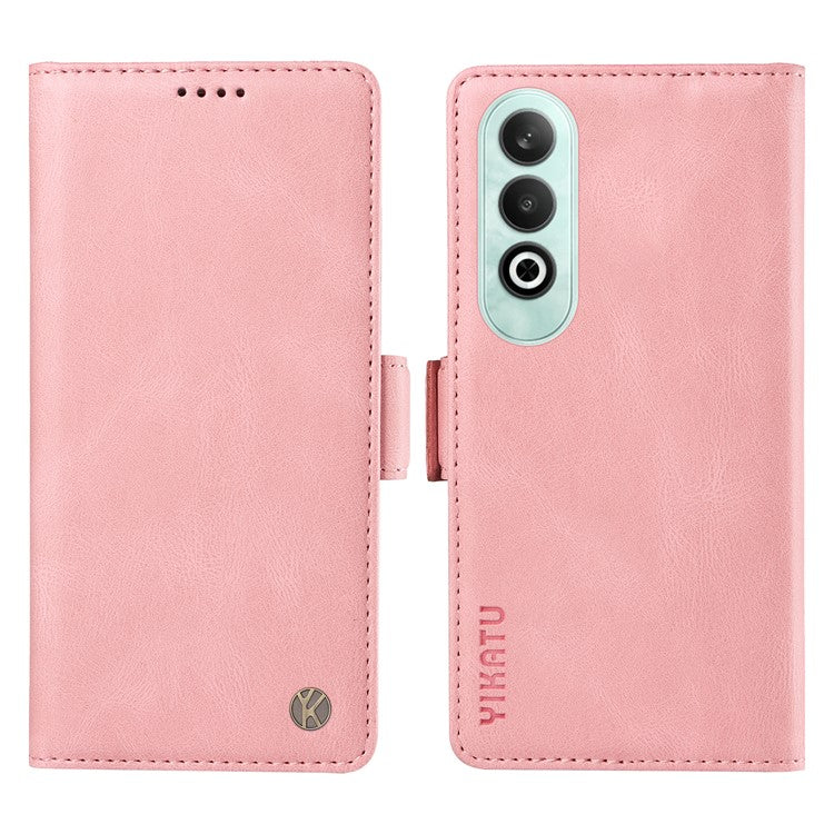 YIKATU YK-005 For OnePlus Nord CE4 5G Case Leather Folio Flip Stand Protective Phone Cover - Pink