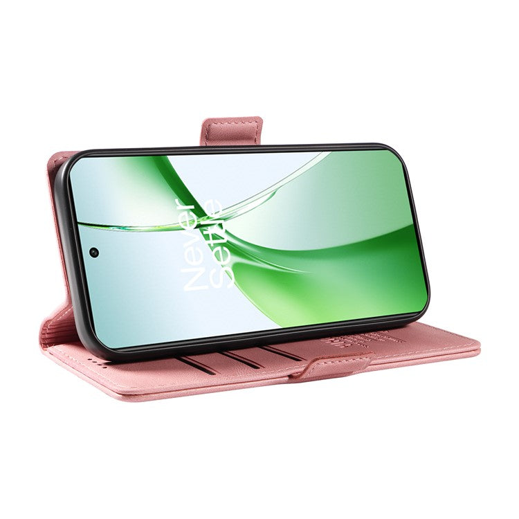 YIKATU YK-005 For OnePlus Nord CE4 5G Case Leather Folio Flip Stand Protective Phone Cover - Pink