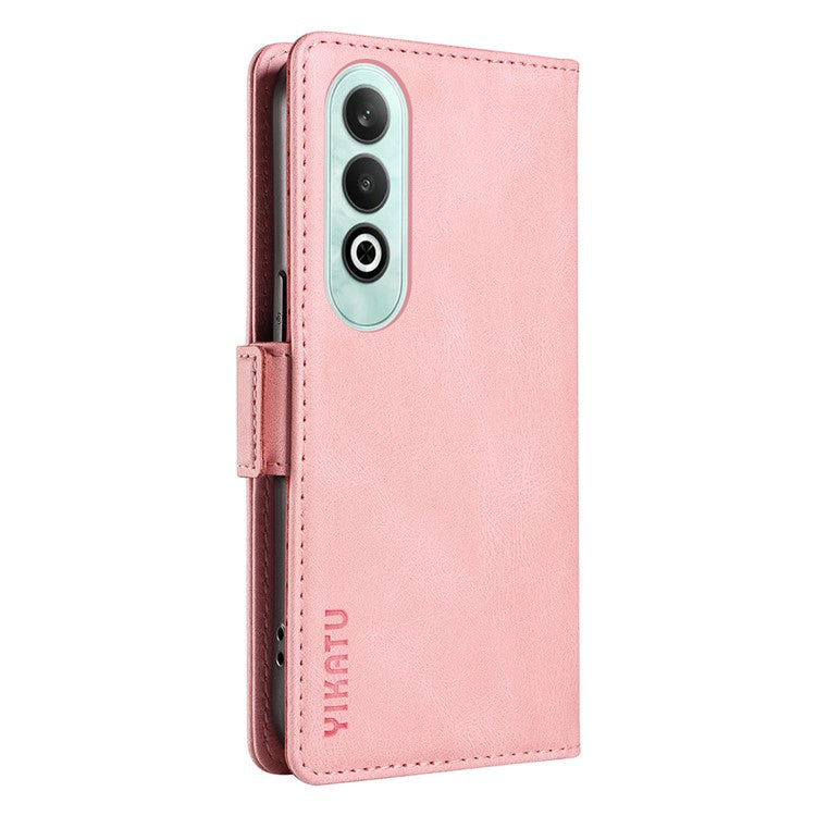 YIKATU YK-005 For OnePlus Nord CE4 5G Case Leather Folio Flip Stand Protective Phone Cover - Pink
