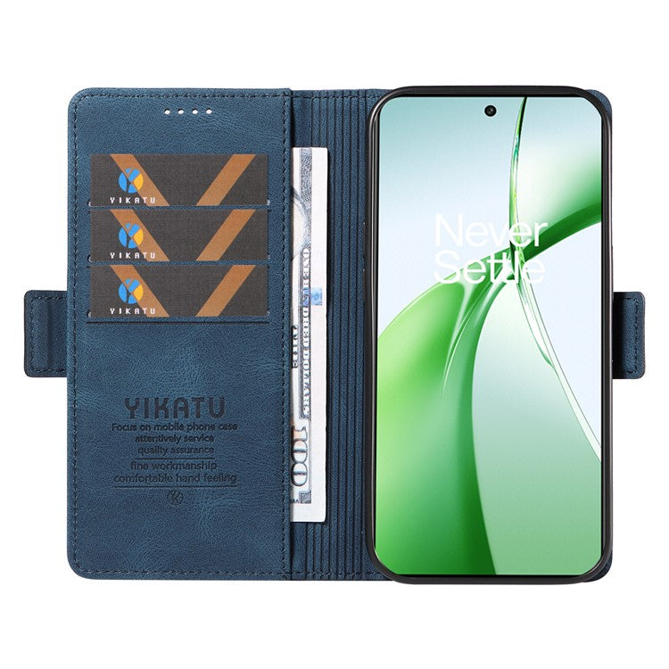 YIKATU YK-005 For OnePlus Nord CE4 5G Case Leather Folio Flip Stand Protective Phone Cover - Blue