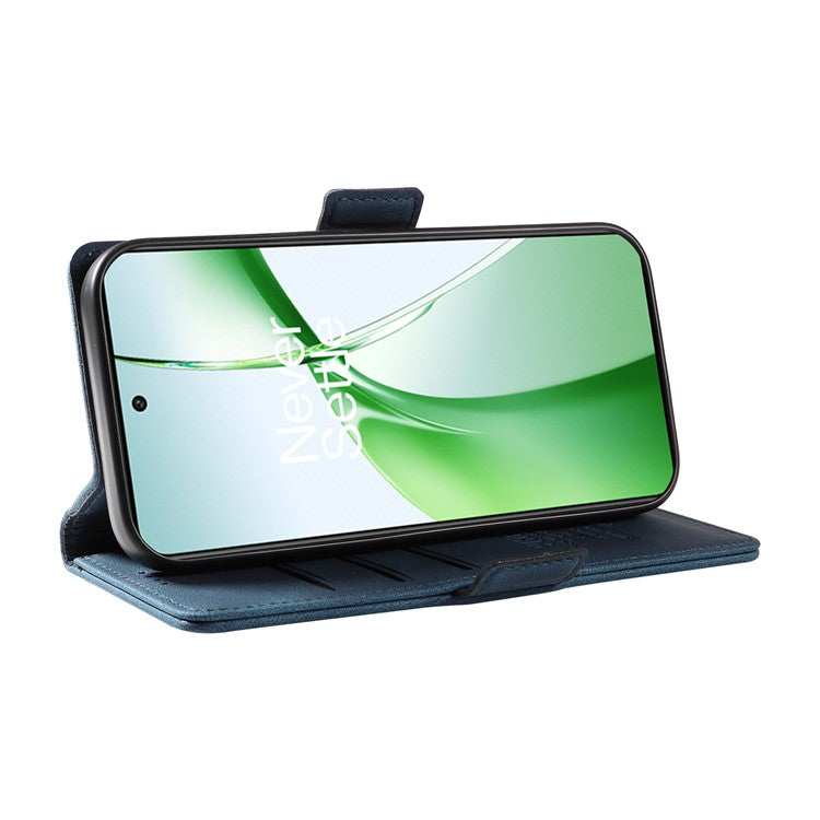 YIKATU YK-005 For OnePlus Nord CE4 5G Case Leather Folio Flip Stand Protective Phone Cover - Blue