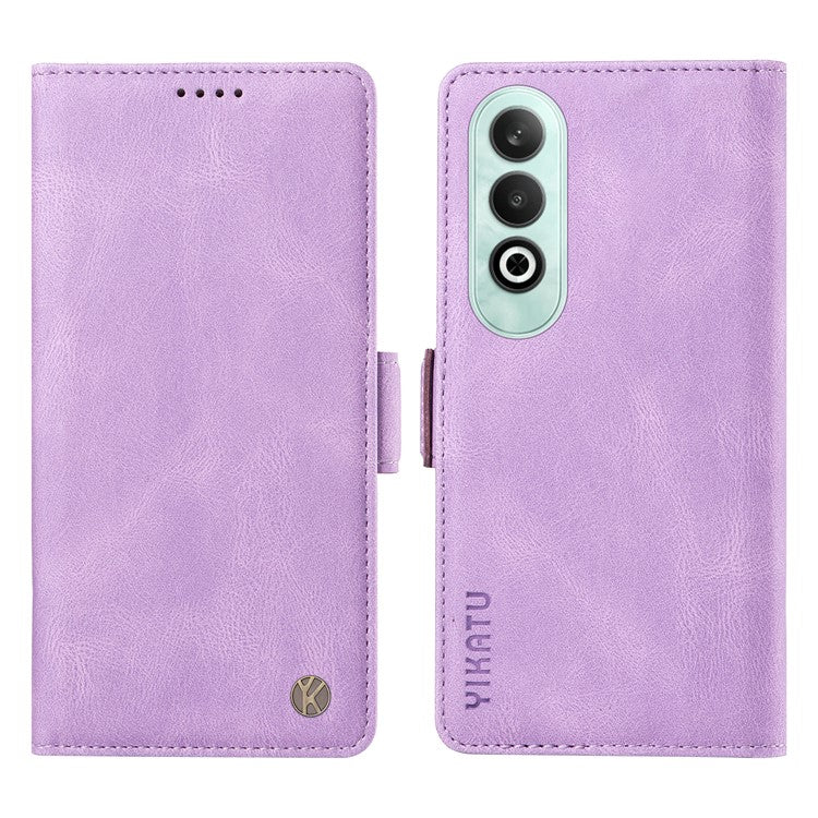 YIKATU YK-005 For OnePlus Nord CE4 5G Case Leather Folio Flip Stand Protective Phone Cover - Purple