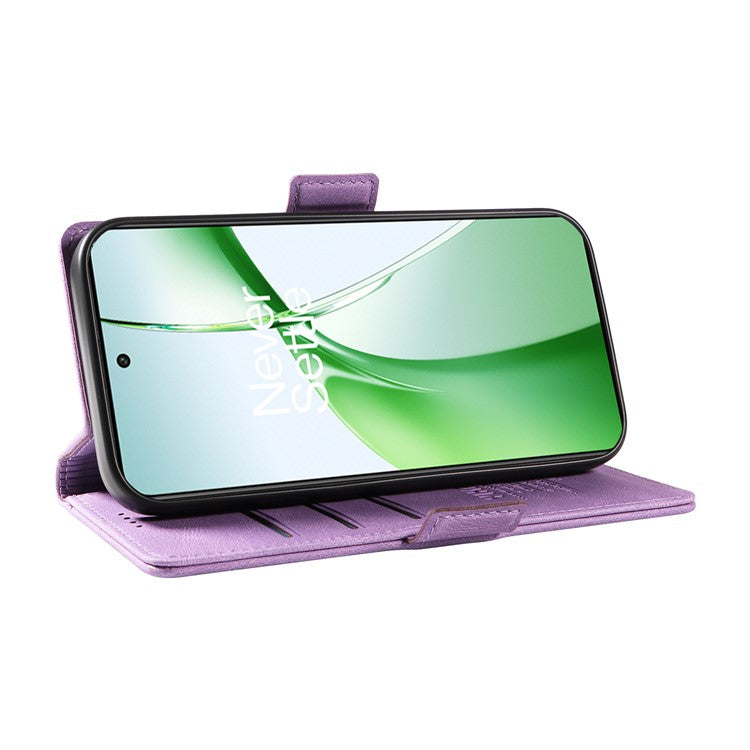 YIKATU YK-005 For OnePlus Nord CE4 5G Case Leather Folio Flip Stand Protective Phone Cover - Purple