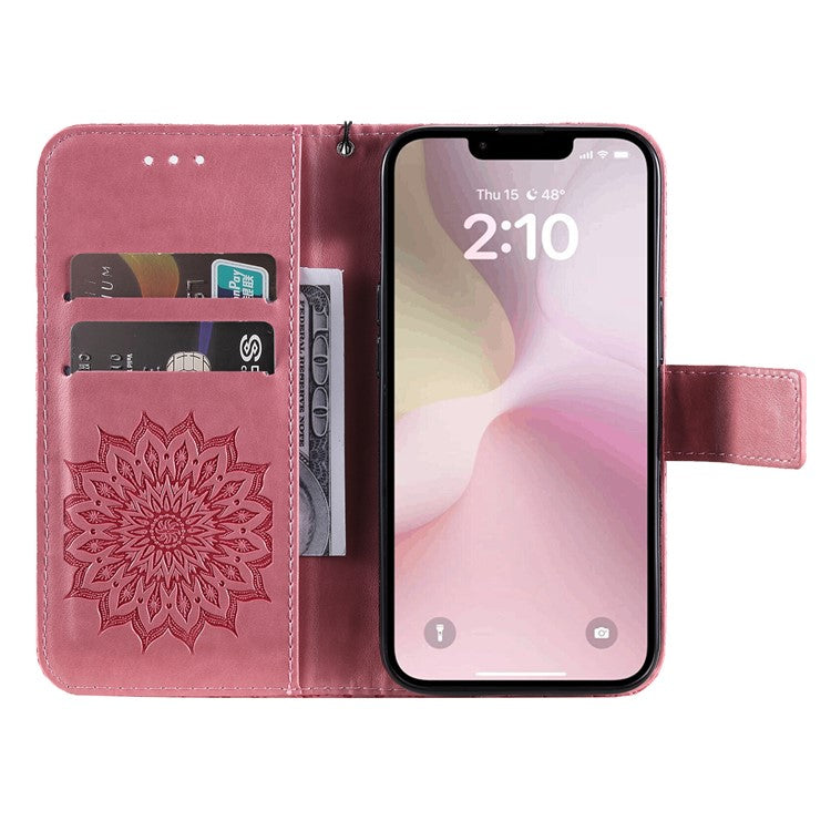 For iPhone 16e Case PU Leather Wallet Stand Protective Cover - Pink