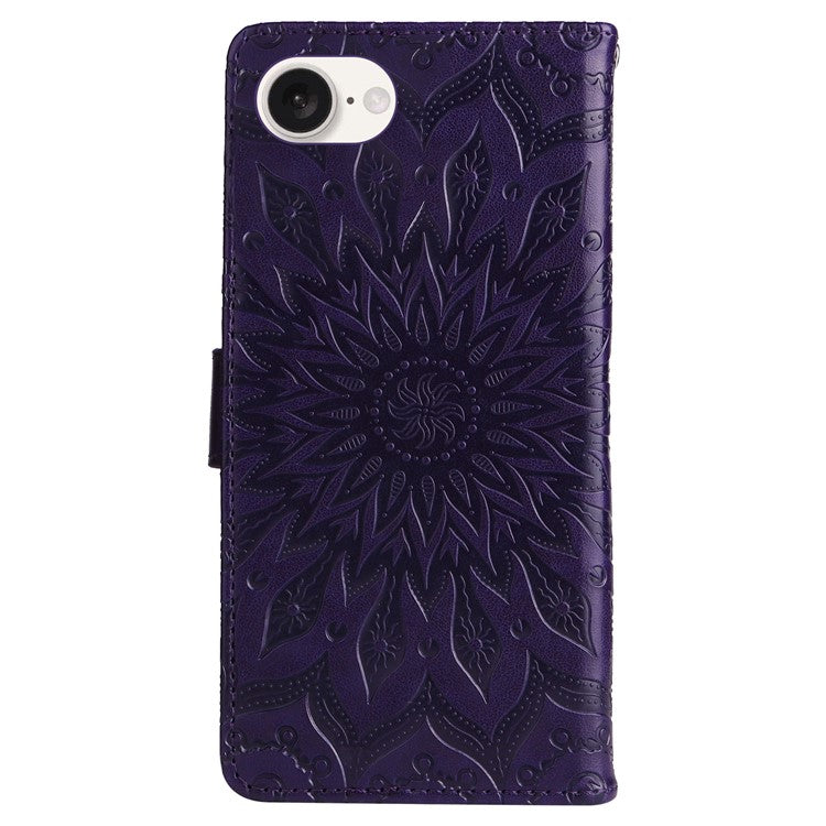 For iPhone 16e Case PU Leather Wallet Stand Protective Cover - Purple