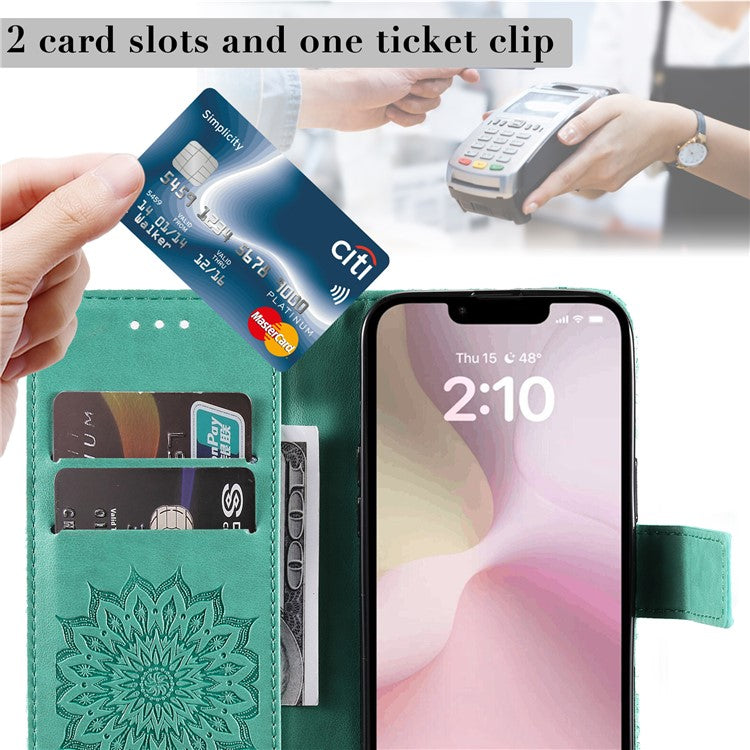 For iPhone 16e Case PU Leather Wallet Stand Protective Cover - Green