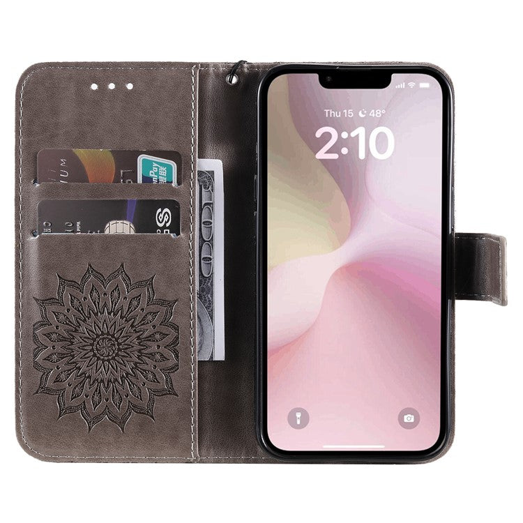 For iPhone 16e Case PU Leather Wallet Stand Protective Cover - Grey