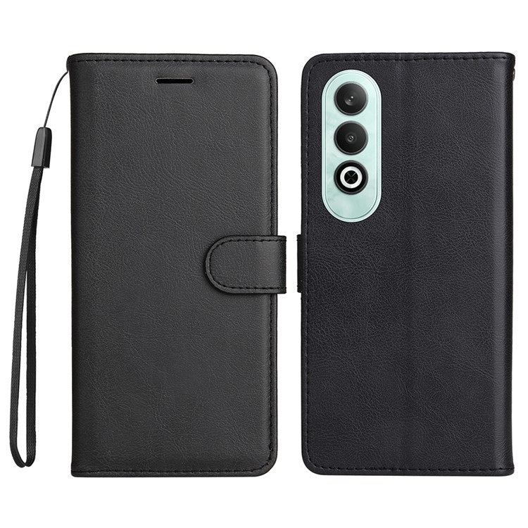 KT Leather Series-2 for OnePlus Nord CE4 5G Leather Case Folio Flip Wallet Phone Cover - Black